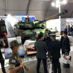 A K2 Black Panther tank manufactured by South Korea’s Hyundai Rotem is displayed at the Seoul International Aerospace & Defense Exhibition, Seoul, South Korea, October 20, 2021. REUTERS/Josh Smith/File Photo