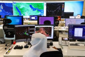 An inside view of the control room at the National Center of Meteorology in Abu Dhabi, United Arab Emirates, August 24, 2022. REUTERS/Amr Alfiky