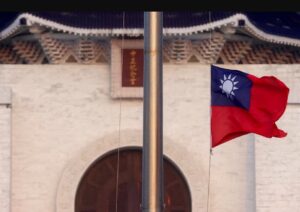 A Taiwan flag can be seen at Liberty Square in Taipei, Taiwan, July 28, 2022. REUTERS/Ann Wang