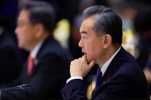 Chinese Foreign Minister Wang Yi attend the ASEAN Plus Three Foreign Ministers’ Meeting in in Phnom Penh, Cambodia August 4, 2022. REUTERS/Soe Zeya Tun