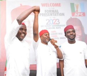 Unveiling of deputy governorship candidate of APC Enugu State at the party office in Enugu