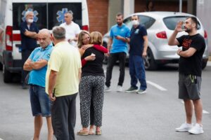 Relatives of victims wait in front of a city hospital after a mass shooting, in Cetinje, Montenegro August 12, 2022. REUTERS/Stevo Vasiljevic