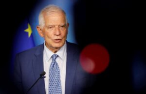 European Union Foreign Policy Chief Josep Borrell speaks on the tensions between the neighbouring Western Balkan nations in Brussels, Belgium, August 18, 2022. REUTERS/ Johanna Geron/File Photo