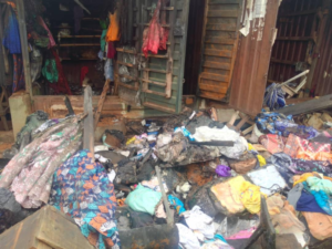 Fire guts popular Ibadan fabric market