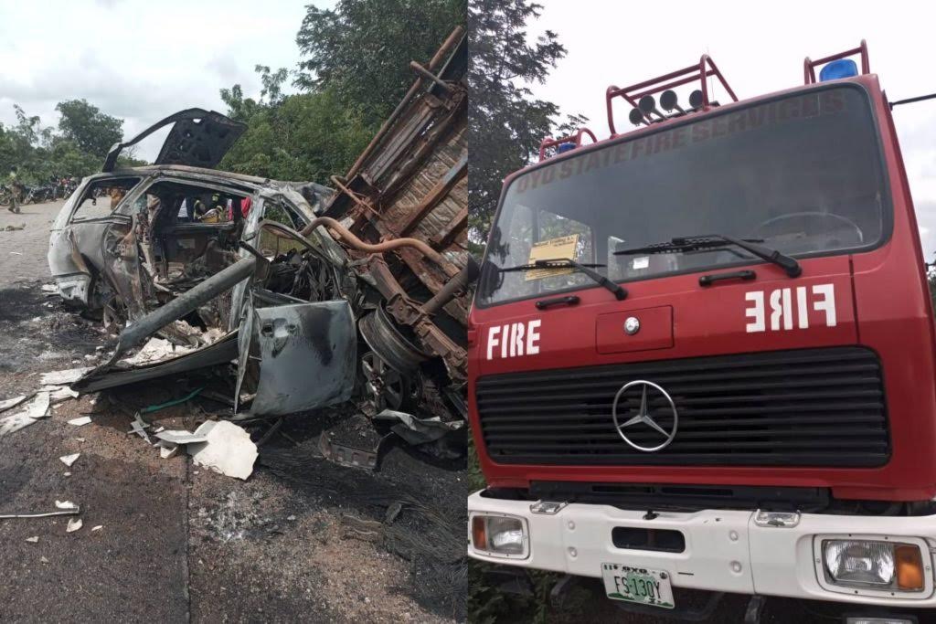 Twenty passengers were on Friday burnt to death in a road accident that occured at Lanlate-Maya Junction in Ibarapa East Local Government Area of Oyo State.