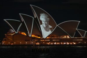 FILE – The Sydney Opera House is illuminated with a portrait of Queen Elizabeth II in Sydney, Australia, on Sept. 9, 2022. Many regarded Australians’ respect and affection for the late Queen Elizabeth II as the biggest obstacle to the country becoming a republic with its own head of state. Now after her death and with a pro-republic Labor Party government in power, Australia’s constitutional ties to the British monarchy will again be open to first-order debate for the first time since change was rejected at a 1999 referendum.(AP Photo/Mark Baker, File)