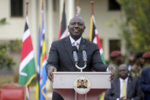 Kenya’s President-Elect William Ruto addresses the media at his official residence in Nairobi, Kenya Monday, Sept. 5, 2022. Kenya’s Supreme Court on Monday unanimously rejected challenges to the official results of the presidential election and upheld William Ruto’s narrow win in East Africa’s most stable democracy. (AP Photo/Brian Inganga)