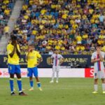 The players were taken from the pitch when the severity of the fan’s condition was established