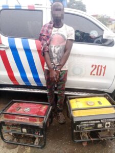 Lagos: Ex-convict nabbed with stolen generating sets