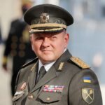 Commander-in-Chief of the Armed Forces of Ukraine Valeriy Zaluzhnyi waits before a meeting with U.S. Defense Secretary Lloyd Austin and other officials in Kyiv, Ukraine October 19, 2021. REUTERS/Gleb Garanich/File Photo