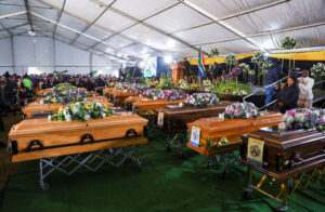 Mass funeral of South African teenagers who died in East London tavern