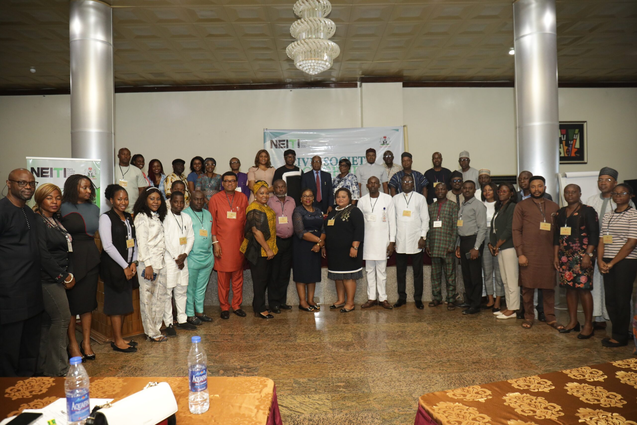 A group photograph of participants at the ongoing NEITI-Civil Society Engagement on EITI Validation in Abuja