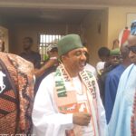 Chief Olu Falae (right), Presidential candidate Adewole Adebayo (left) and the party national chairman Shehu Musa Gabam (middle) at the commissioning of the Social Democratic Party (SDP) National Secretariat, Abuja.