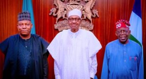 L- R- Shettima, Buhari, Tinubu