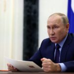 Russian President Vladimir Putin chairs a meeting with members of the Security Council via a video conference call in Moscow, Russia, September 9, 2022. Sputnik/Gavriil Grigorov/Pool via REUTERS/File Photo