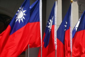 FILE PHOTO – Taiwan flags flutter during a welcome ceremony for Saint Vincent and the Grenadines Prime Minister Ralph Gonsalves (not pictured) outside the presidential palace in Taipei, Taiwan August 8, 2022. REUTERS/Ann Wang