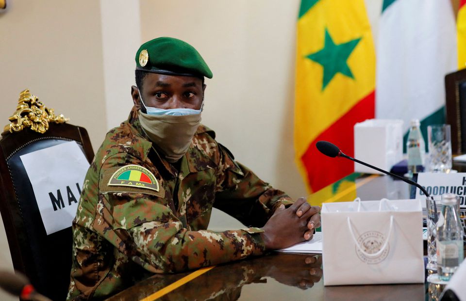 Colonel Assimi Goita, leader of Malian military junta, attends the Economic Community of West African States (ECOWAS) consultative meeting in Accra, Ghana September 15, 2020. REUTERS/ Francis Kokoroko/File Photo