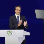 Greek Prime Minister Kyriakos Mitsotakis speaks during a news conference at the annual International Trade Fair of Thessaloniki, Greece, September 10, 2022. REUTERS/Alexandros Avramidis