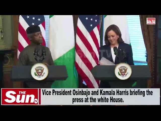 VP Osinbajo and Kamala Harris briefing the Press at the White House (VIDEO)