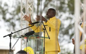 Leader of the opposition CCC party Nelson Chamisa addresses supporters at the party’s launch rally in Harare, Zimbabwe, Sunday, Feb 20, 2022. Chamisa has attracted considerable attention and followers. In response, police in Harare and other cities have been banning the party’s meetings, as well as gatherings of civic organizations and church groups perceived as critical of the government. (AP Photo/Tsvangirayi Mukwazhi) (AP Photo/Tsvangirayi Mukwazhi)