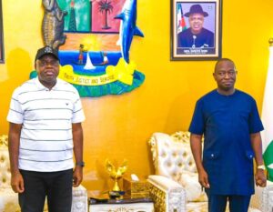 Bayelsa Governor Douye Diri (L), Dr Azibapu Eruani (R)