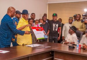 Bayelsa flood: Atiku gifts late brave footballer’s children scholarships