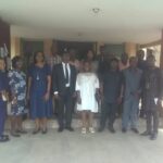 Group photograph of the Federated Chapel members with the Executives of the Federal Neuropsychiatric Hospital, Uselu, Benin during a courtesy call on the management of the hospital in Benin City