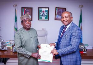Lalong rejoice with Dr Pokop over appointment as CMD JUTH
