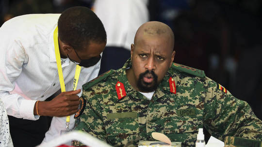 Muhoozi Kainerugaba, May, 2022. ©  AP Photo / Hajarah Nalwadda