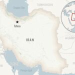 This is a locator map for Iran with its capital, Tehran. (AP Photo)
