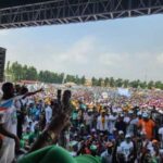 Lagos: Crowd of youths hold solidarity walk for Tinubu, Sanwo-Olu