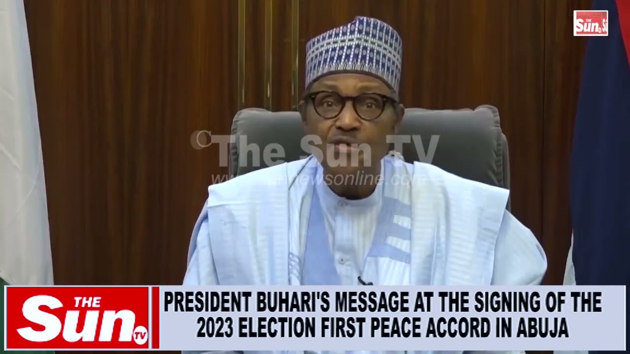 Buhari’s speech at signing of 2023 Elections first Peace Accord (VIDEO)