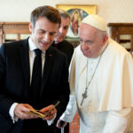Pope Francis holds private audience for French President Macron at the Vatican