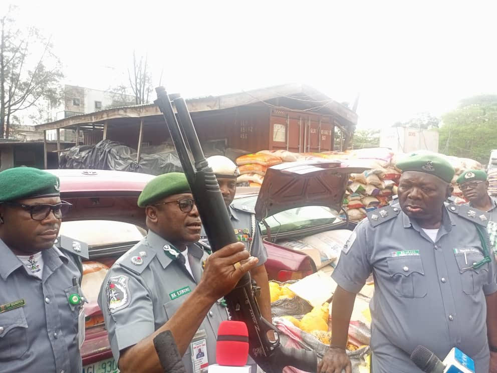 Customs recovers pump action rifle, guns, cartridges from smugglers
