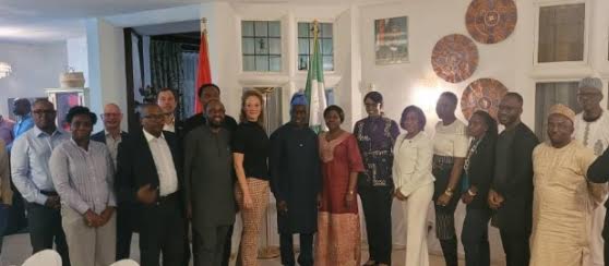 Nigerian delegates on fact-finding mission to the Netherlands visit Nigeria’s Ambassador to the Netherlands