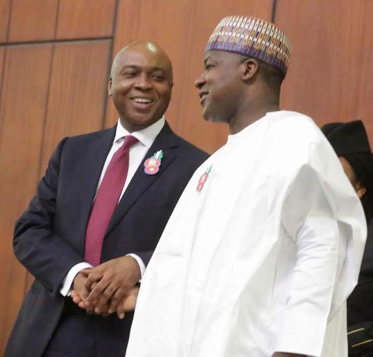 Bukola Saraki (L), Yakubu Dogara (R)