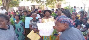 Protesting Cross River North women at Ogoja, Wednesday, December 21, 2022