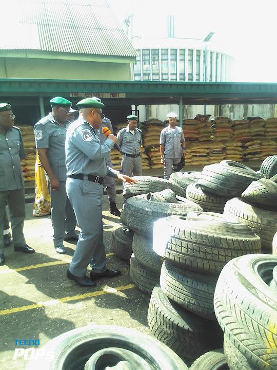 Customs Area Controller, Nigeria Customs Service (NCS), Oyo/Osun Area Command, Comptroller Babajide Jaiyeoba, during the media press briefing, held in Ibadan on Wednesday