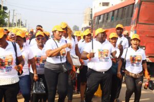Supporters stage walk for Tinubu-Sanwo-Olu in Lagos