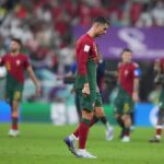 Portugal’s Cristiano Ronaldo walks off the field after the 6-1 win during the World Cup round of 16 soccer match between Portugal and Switzerland, at the Lusail Stadium in Lusail, Qatar, Tuesday, Dec. 6, 2022. (AP Photo/Natacha Pisarenko)