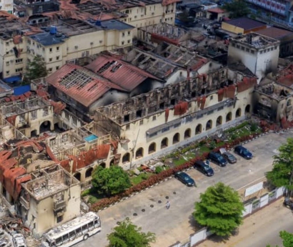 #EndSARS: Lagos begins reconstruction of destroyed court