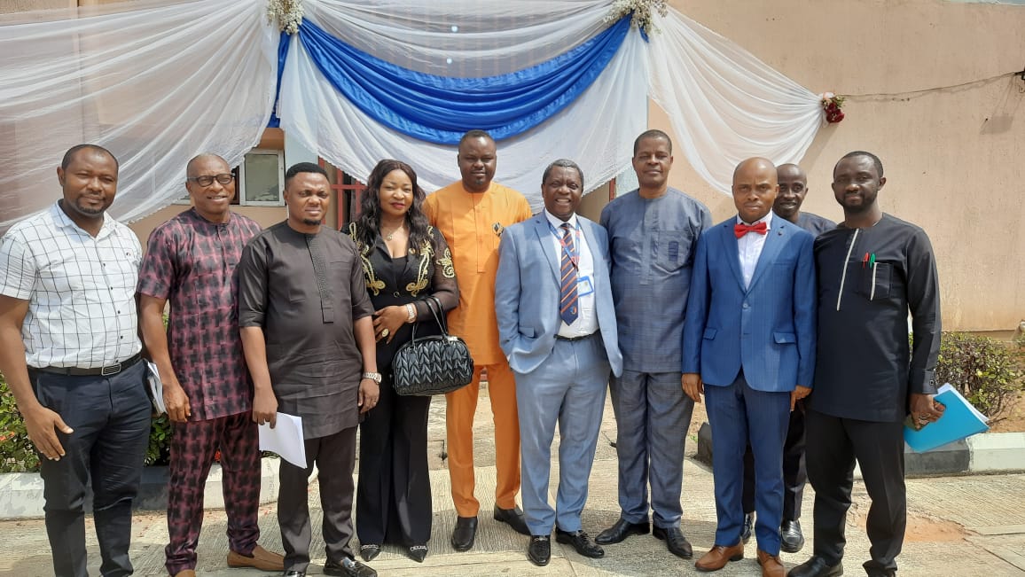 UNIZIK VC, Prof. Esimone (6th L) and others at UBS