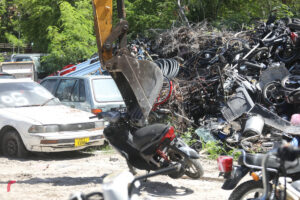 10 impounded vehicles destroyed by fire in Aba