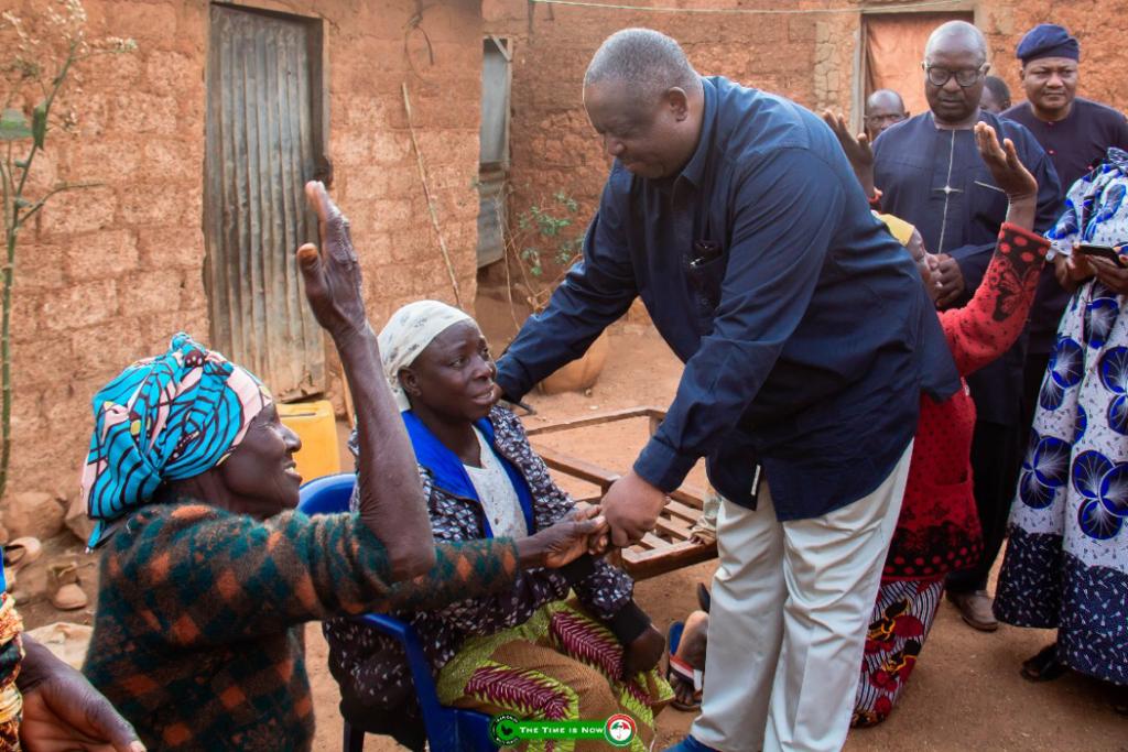 Barr. Caleb Mutfwang sympathizing with grieving family