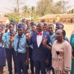 Permanent Secretary, Ministry of Education, Mr Abayomi Abolaji, Principal of Ikeja Senior High School, Mrs Adeola Bello- Ayanfalu and the inclusive students of Ikeja High School