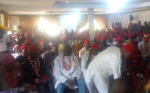 Cross-section of the traditional rulers during the meeting at Ogoja on Wednesday