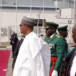 Buhari lands in Lagos, heads to Lekki for inauguration of Deep Sea Port