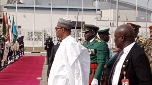 Buhari lands in Lagos, heads to Lekki for inauguration of Deep Sea Port