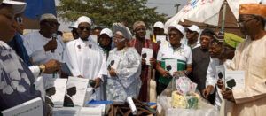 Celebrant, wife, club members, insurance brokers and dignitaries at the event