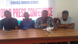 IPAC leadership during the briefing with the chairman, Attah (2nd from right)